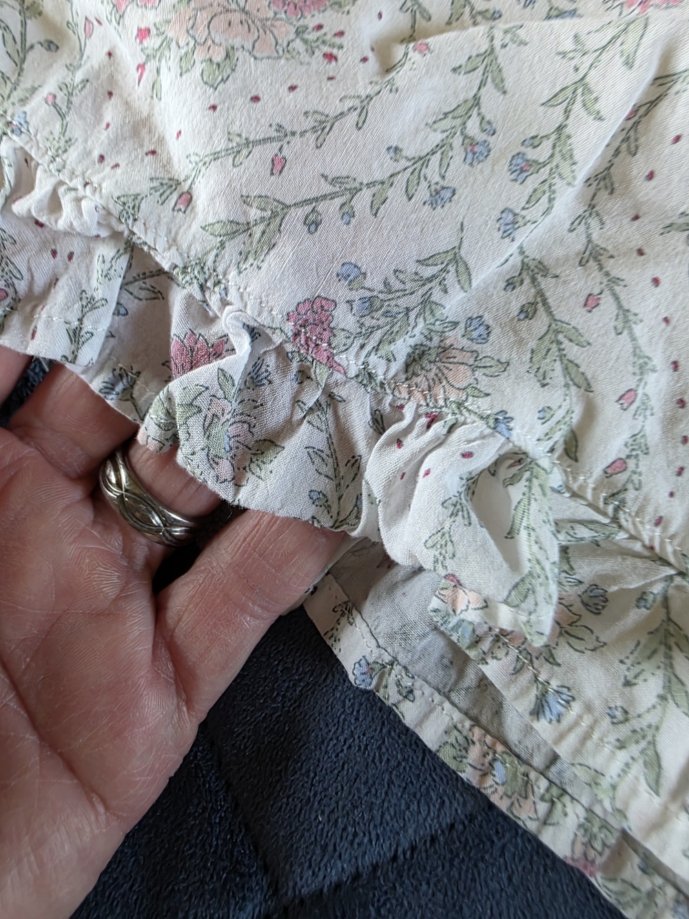 Floral Cream Two-Piece Sleep Set - Camisole & Shorts - Picture 2 of 7